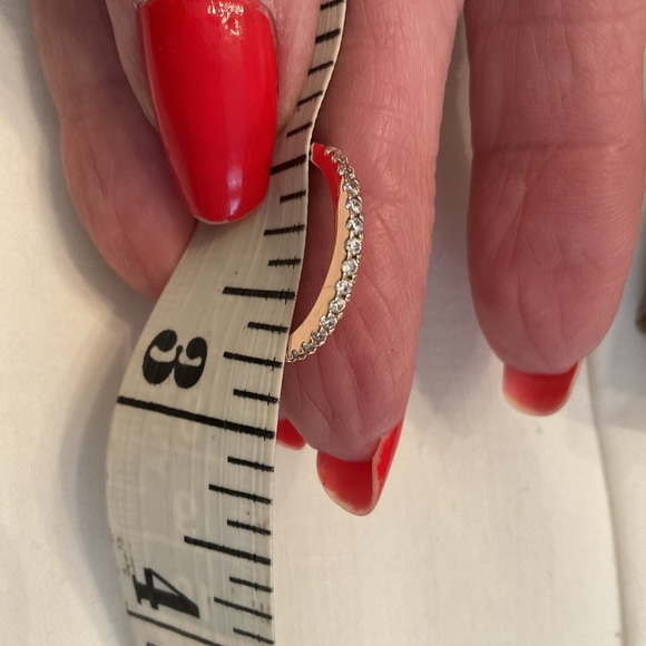 NEW/WITHOUT TAGS ITALY, 925 STERLING ROSE GOLD CUBIC ZIRCONIA WEDDING SET SIZE 6 - Picture 14 of 16